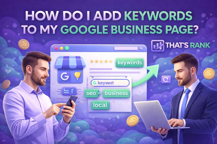 how do i add keywords to my google business page